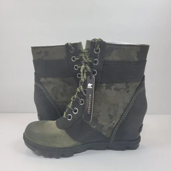 Sorel Lexie Wedge Women's Hiker Green Boots US Size 10 NWT - Picture 7 of 13
